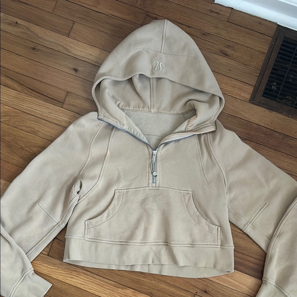 Lululemon Athletica Beige Hooded Jacket